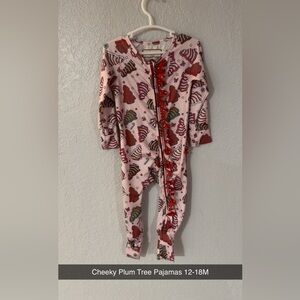 Cheeky Plum Christmas Trees Convertible Pajamas